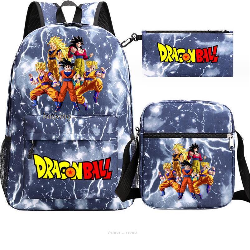 Youth Dragon Ball Backpack Student Shoulder Bag Travel Bag 3-Piece Set - V.I.P Digital Presence
