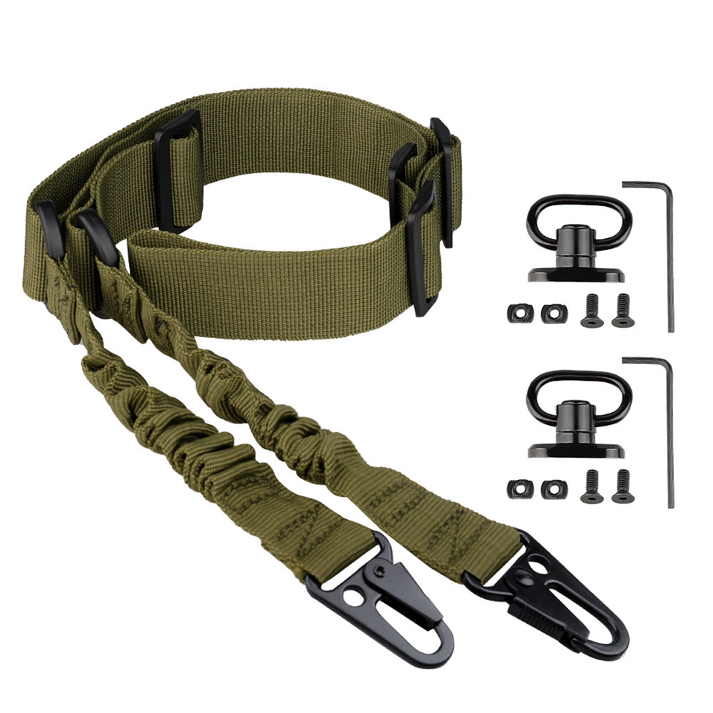New Ordinary Two-Point Tactical Gun Rope CS Nylon Tactical Shoulder Belt Cross Body Nylon Gun Belt Set