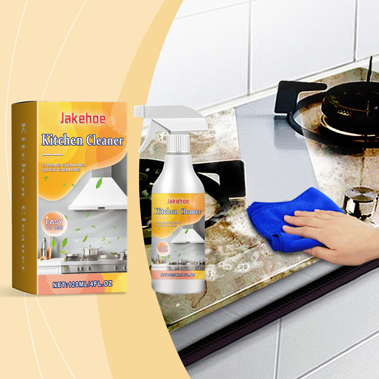 Kitchen Grease Cleaner Kitchen Cookware Cooktop Range Hood Oil And Stain Remover - V.I.P Digital Presence