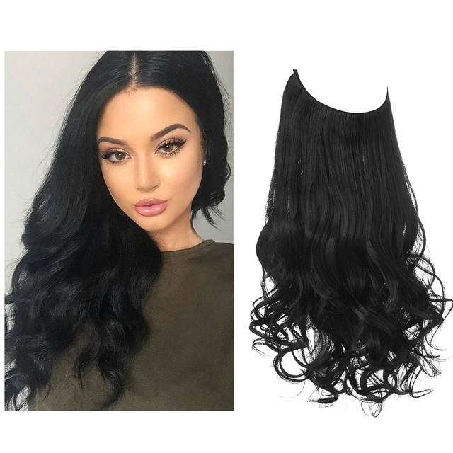 One-piece women's hair extension piece with abundant hair volume U-shaped fishing line invisible and natural long curly hair - V.I.P Digital Presence