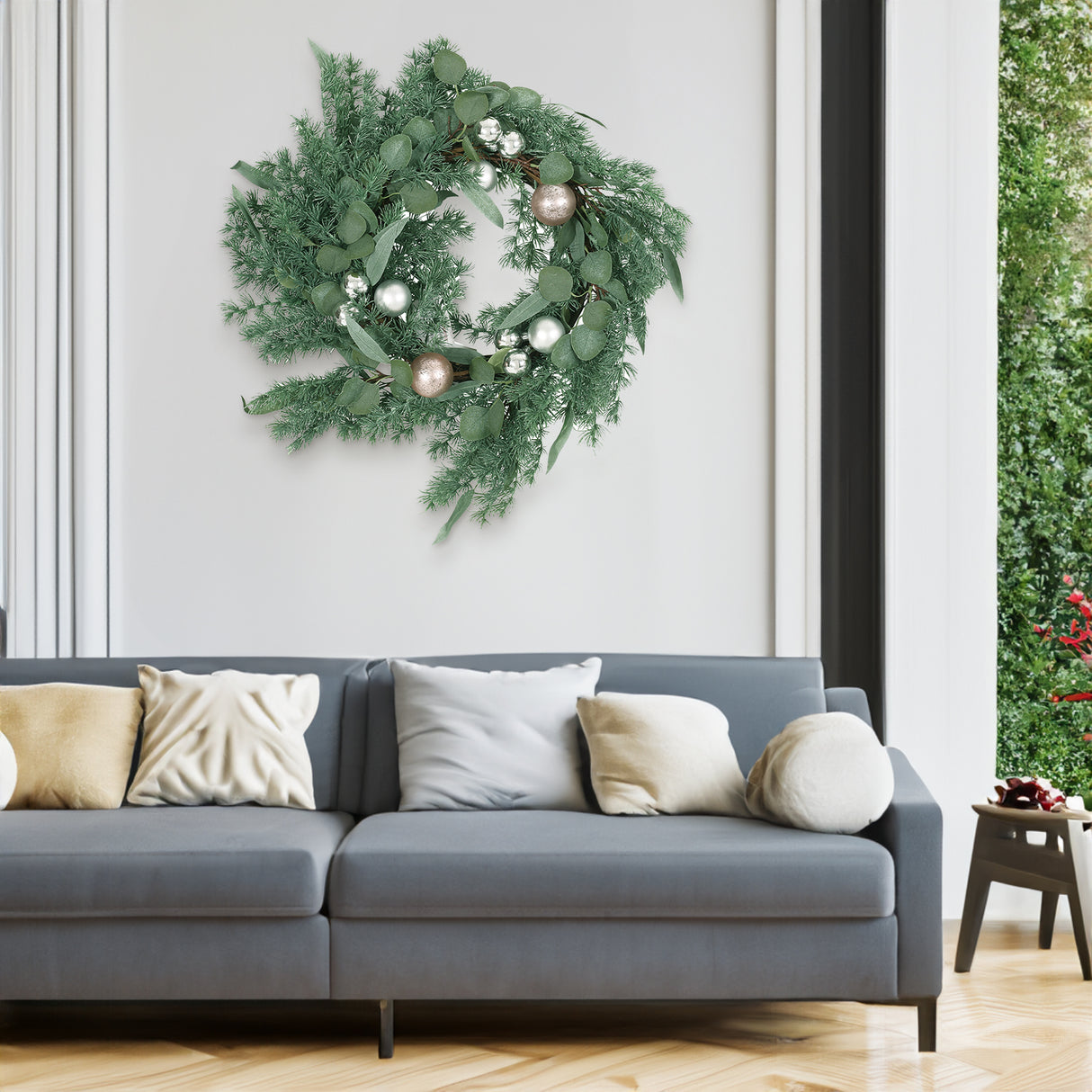 22" BERRY/EUCALYPTUS/PINECONE WREATH - V.I.P Digital Presence