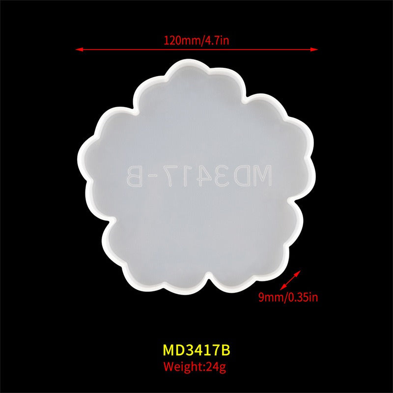 Drip Glue Mold Diy Flower Cherry Blossom Coaster Mold Petal Resin Tray Tea Tray Set Fruit Tray Silicone Mold - V.I.P Digital Presence