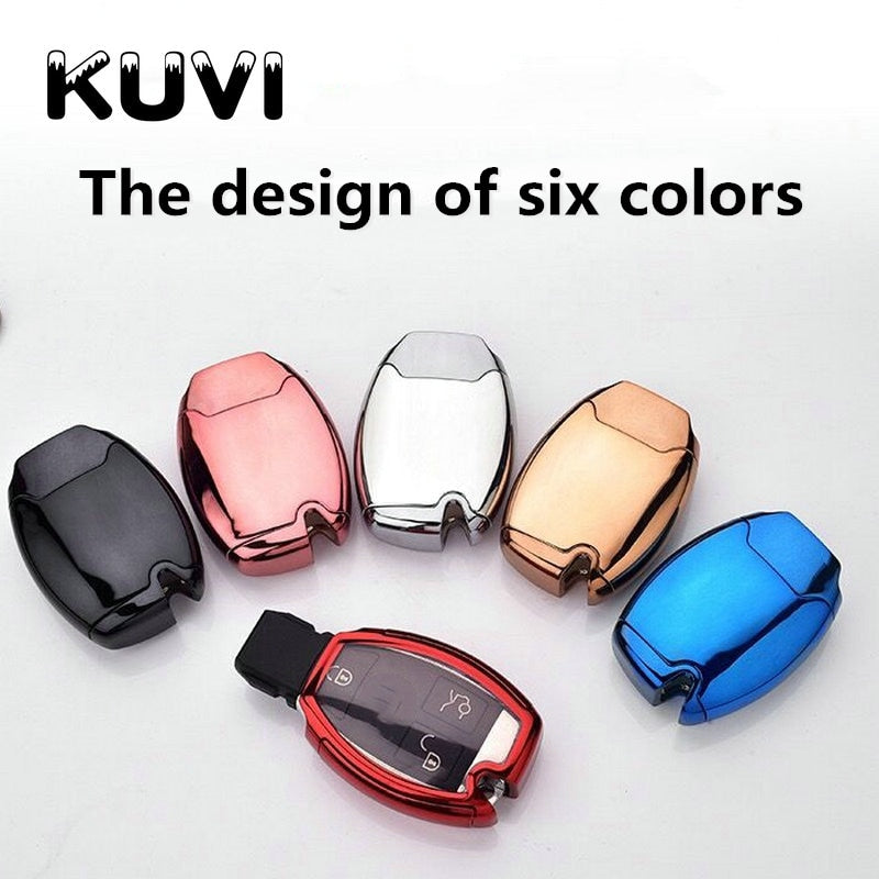 Hight quality PC+TPU key case cover Key case protective shell holder for Mercedes benz A B R G Class GLK GLA w204 W251 W463 W176 - V.I.P Digital Presence