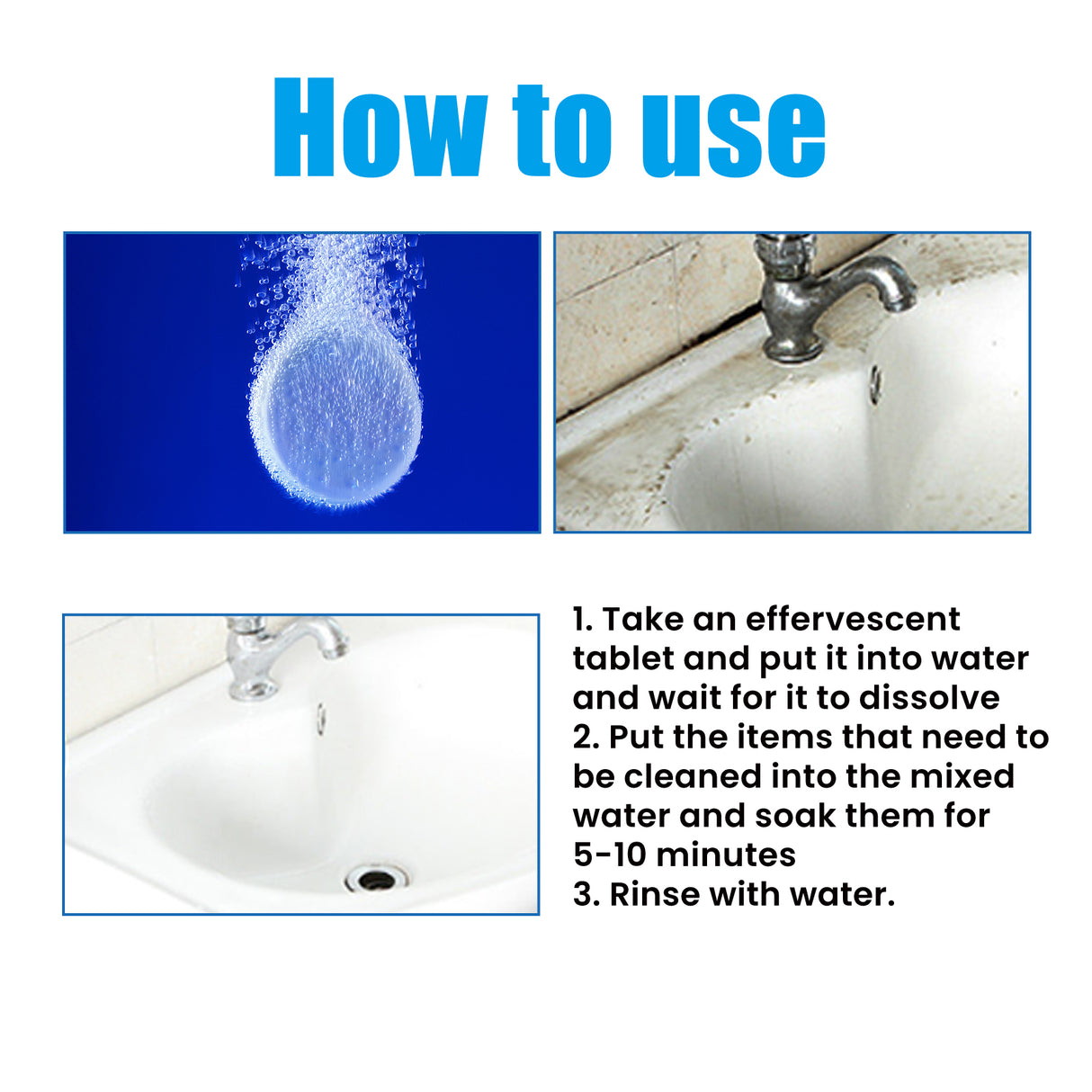 Multi-Surface Cleaning Effervescent Tablets, Cooktop Tile Bathroom Kitchen Mildew Stains Clean And Clean - V.I.P Digital Presence