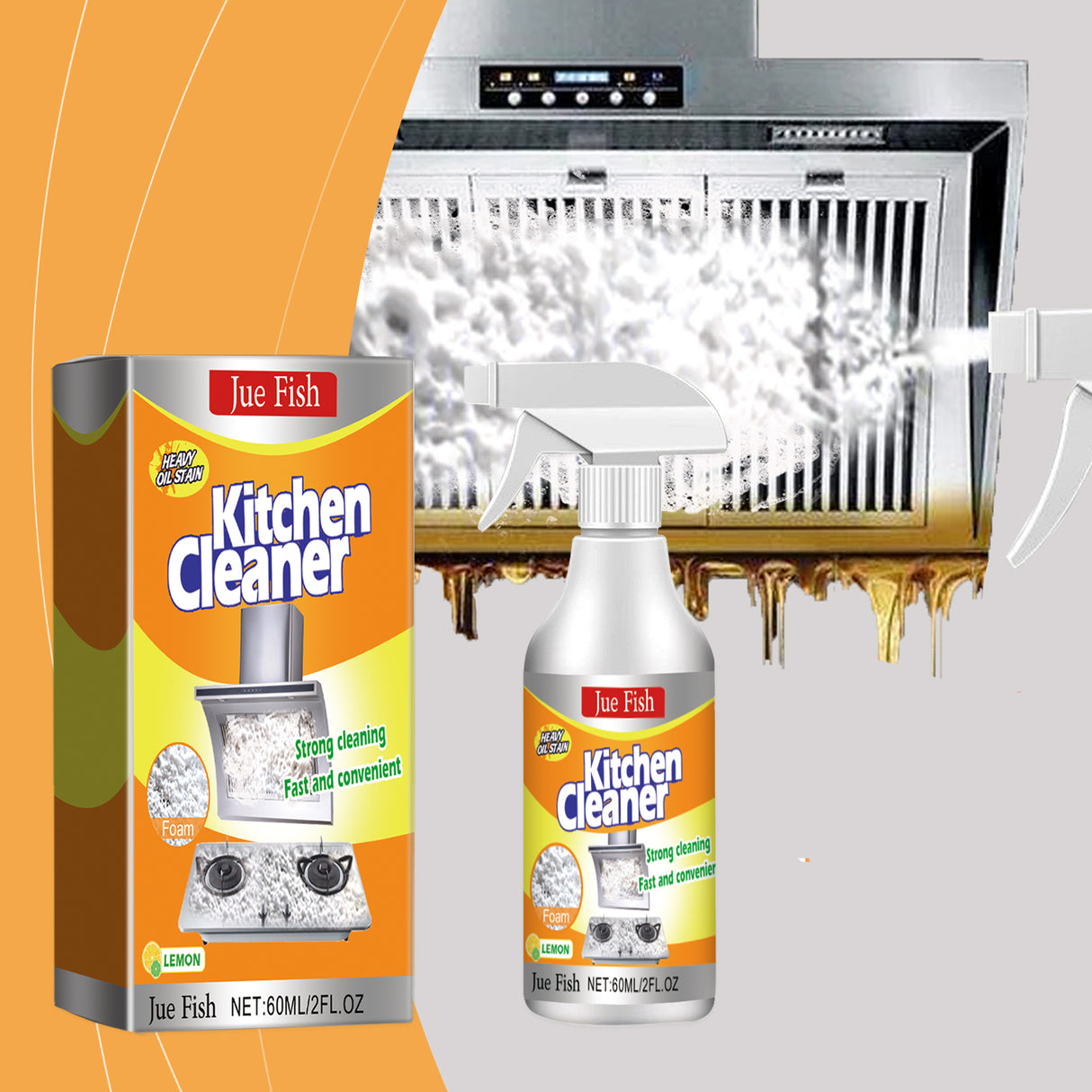 Kitchen Foam Cleaner, Household Kitchen Hood Heavy Oil Foam Cleaner Oil Clean - V.I.P Digital Presence