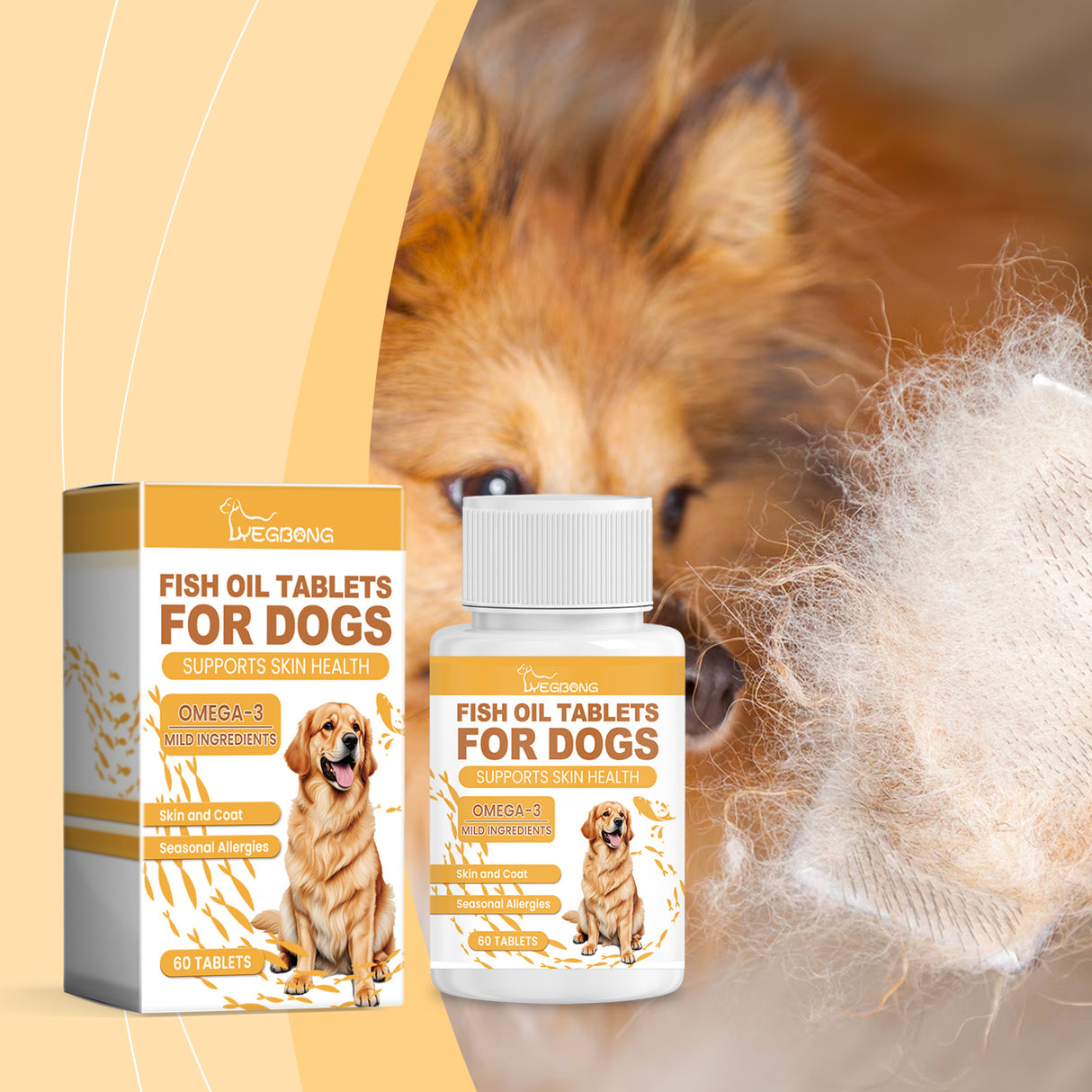 Dog Multi-Dimensional Fish Oil Tablet Pet Dog Hair Care Moisturize Skin Care Pet Health - V.I.P Digital Presence