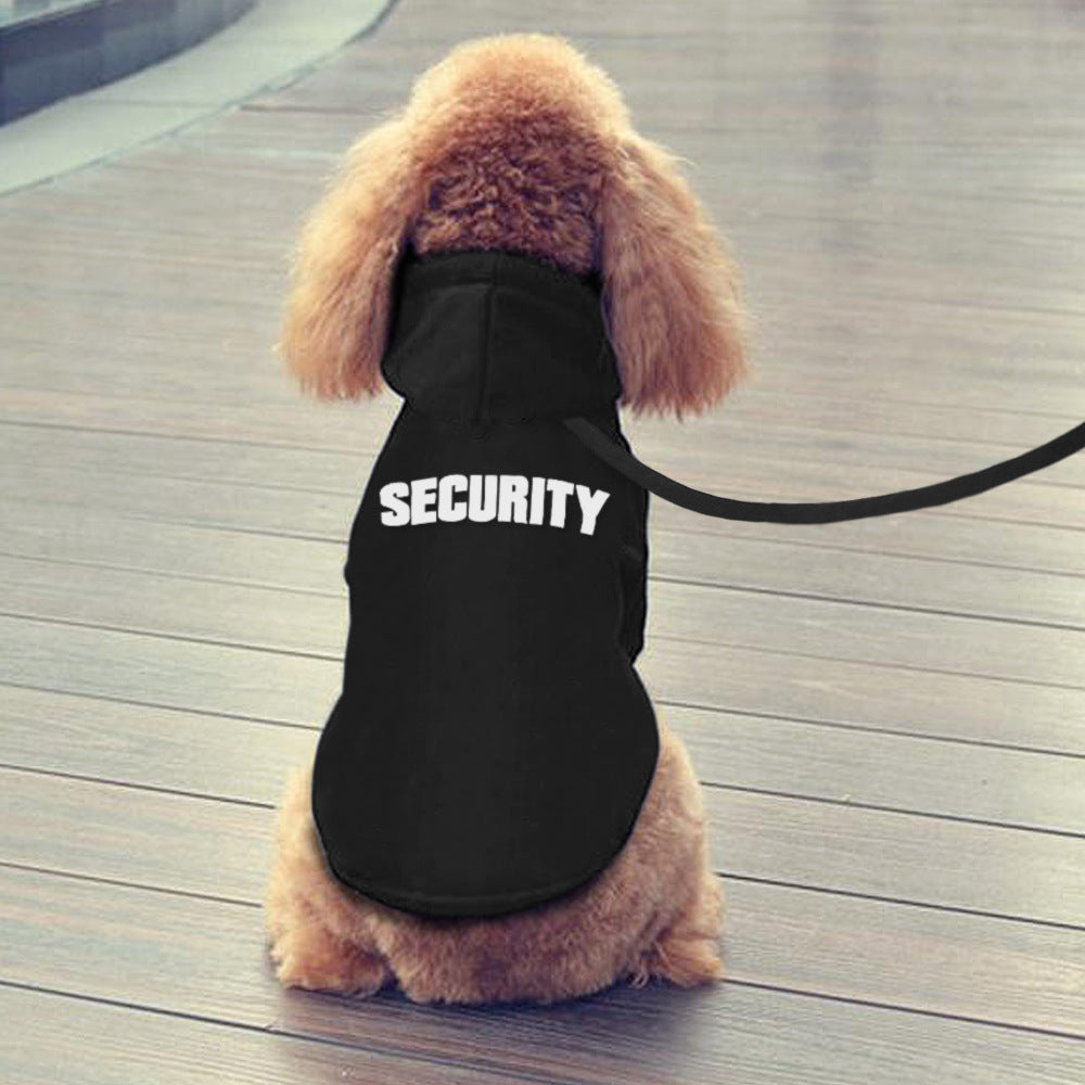 New pet hoodie, outerwear, Security printed hoodie, dog clothing for autumn and winter - V.I.P Digital Presence