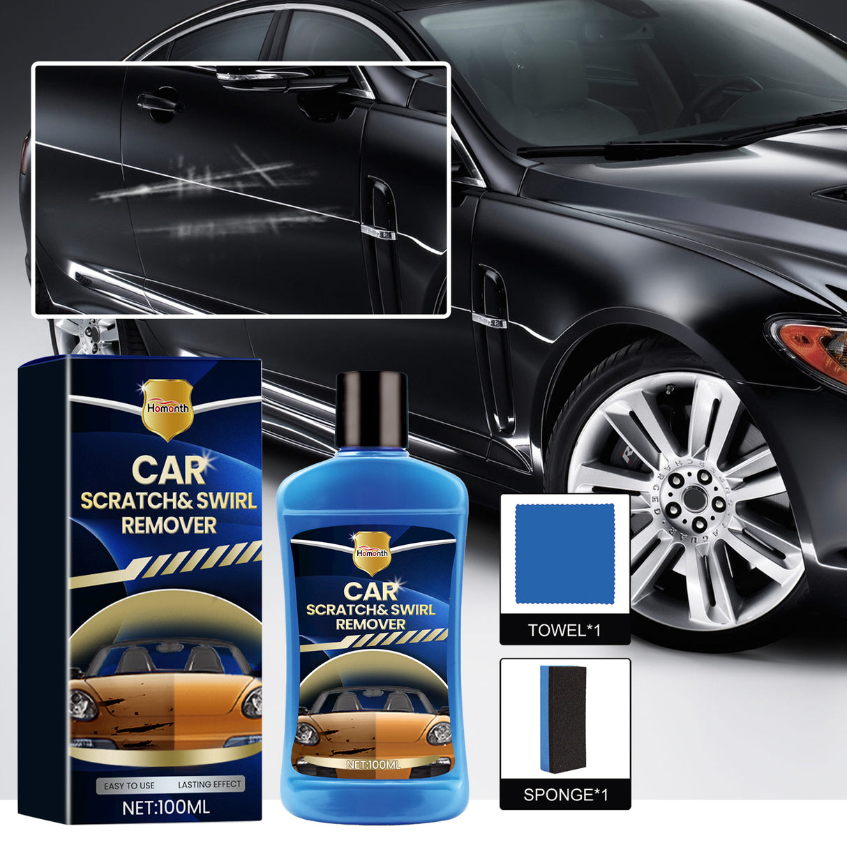 Car Scratch & Swirl Remover, Car Paint Scratches Scratches Repair Cleaning And Polishing Refurbishment Maintenance Kit - V.I.P Digital Presence