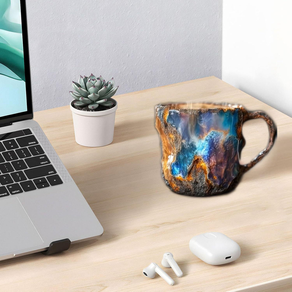 Imitation mineral resin crystal coffee cup - V.I.P Digital Presence