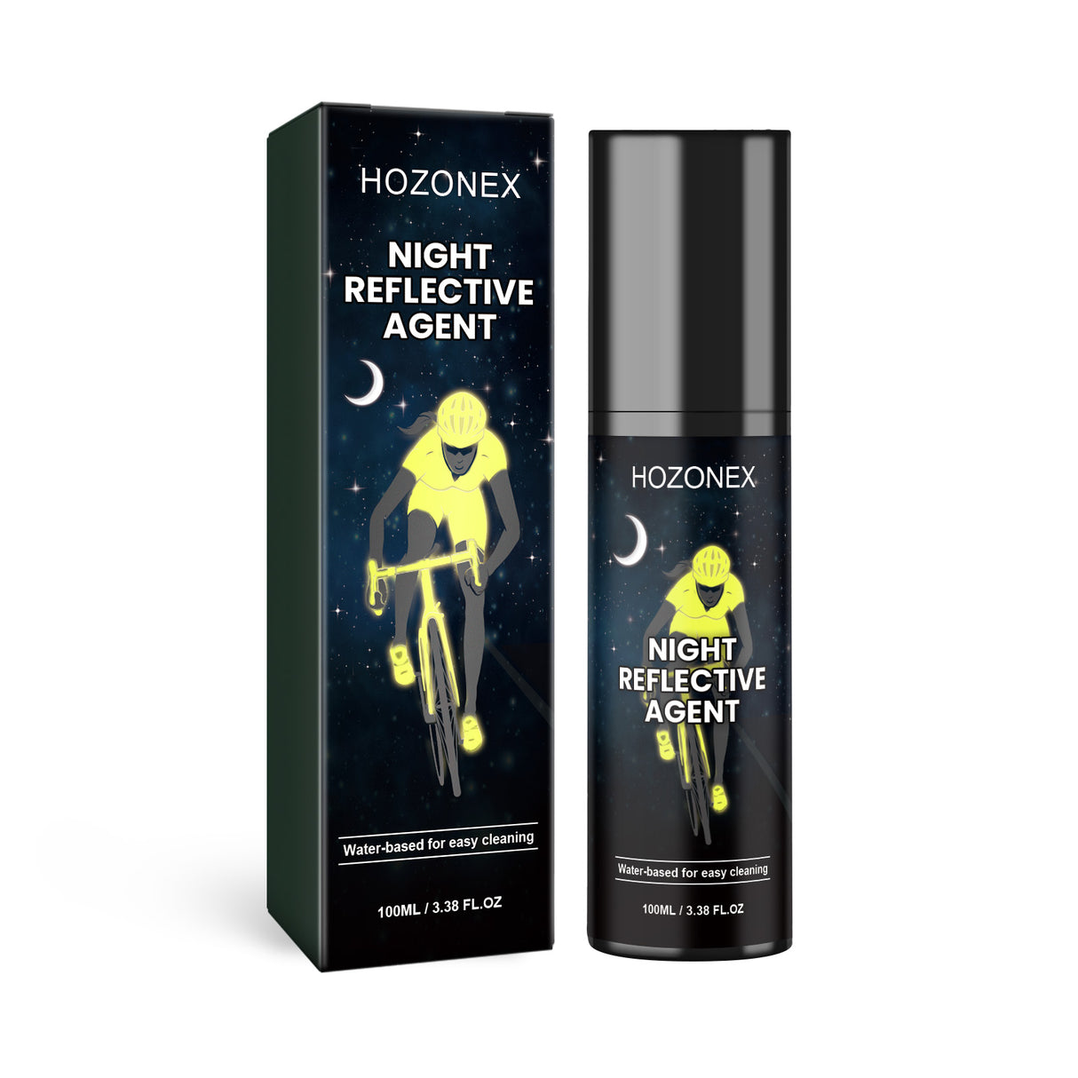 Hozonex Night Reflective Spray, Bicycle Clothing Glow-In-The-Dark Warning Signs Environmental Fluorescent Night Spray - V.I.P Digital Presence
