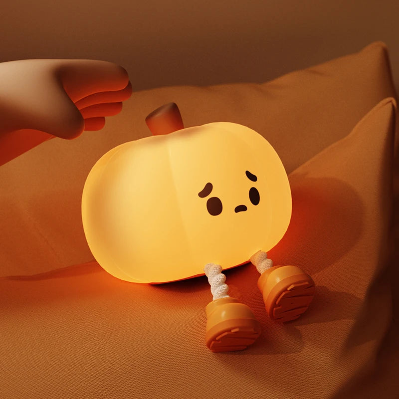 Pumpkin Nightlight Bedroom Sleep Light Bedhead Patting Light Night Light Children's Sleep Companion Eye Protection Light Gift - V.I.P Digital Presence