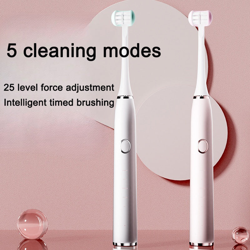 Adult electric toothbrush with three sides rechargeable sonic vibration waterproof electric toothbrush - V.I.P Digital Presence