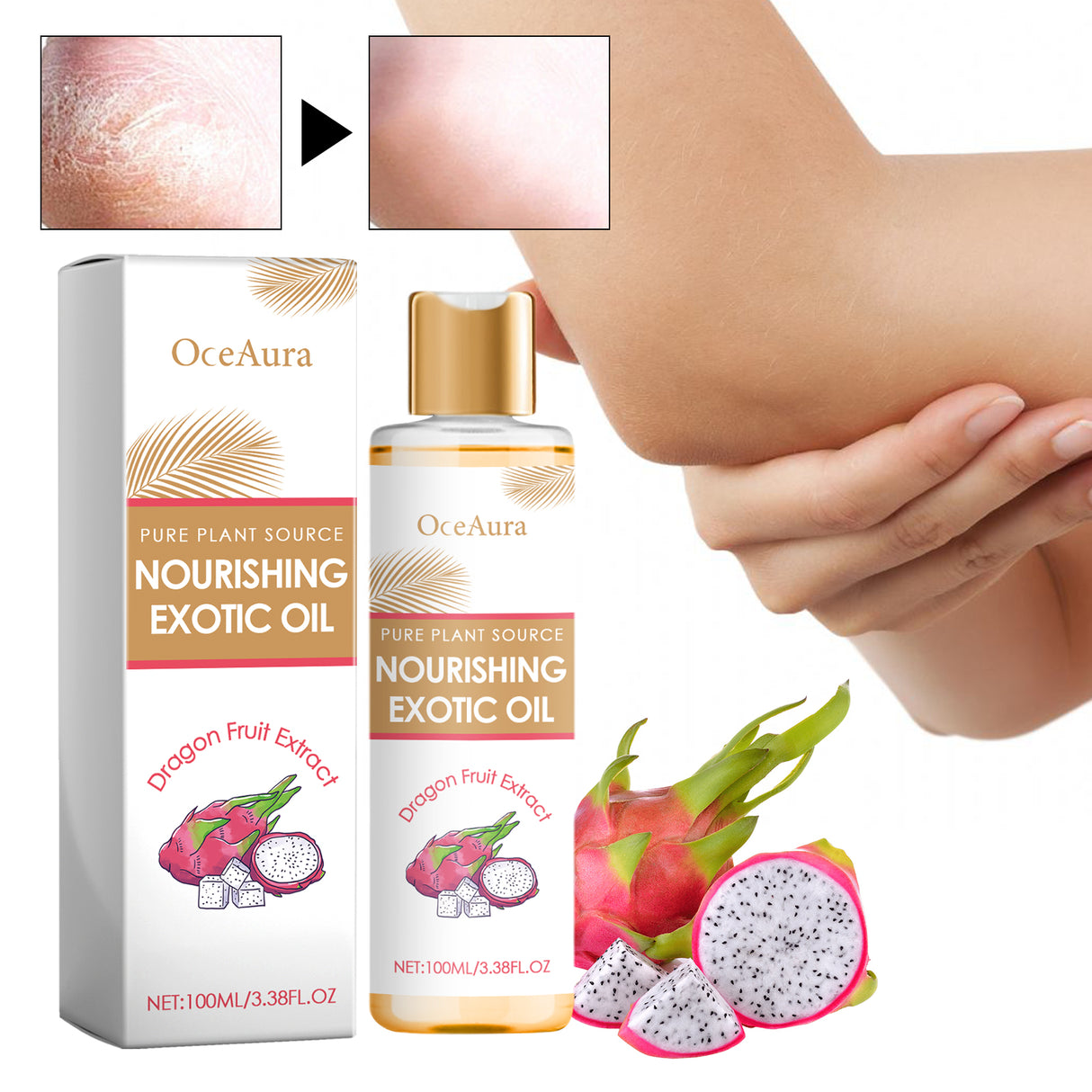 Oceaura Exotic Nourishing Body Oil, Base Oil Fractionated Coconut Oil Body Care Moisturizing Essential Oil - V.I.P Digital Presence