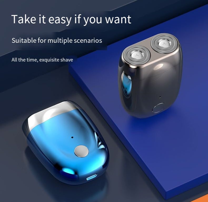Double headed mini magnetic shaver portable men's electric shaver rechargeable electric shaver - V.I.P Digital Presence