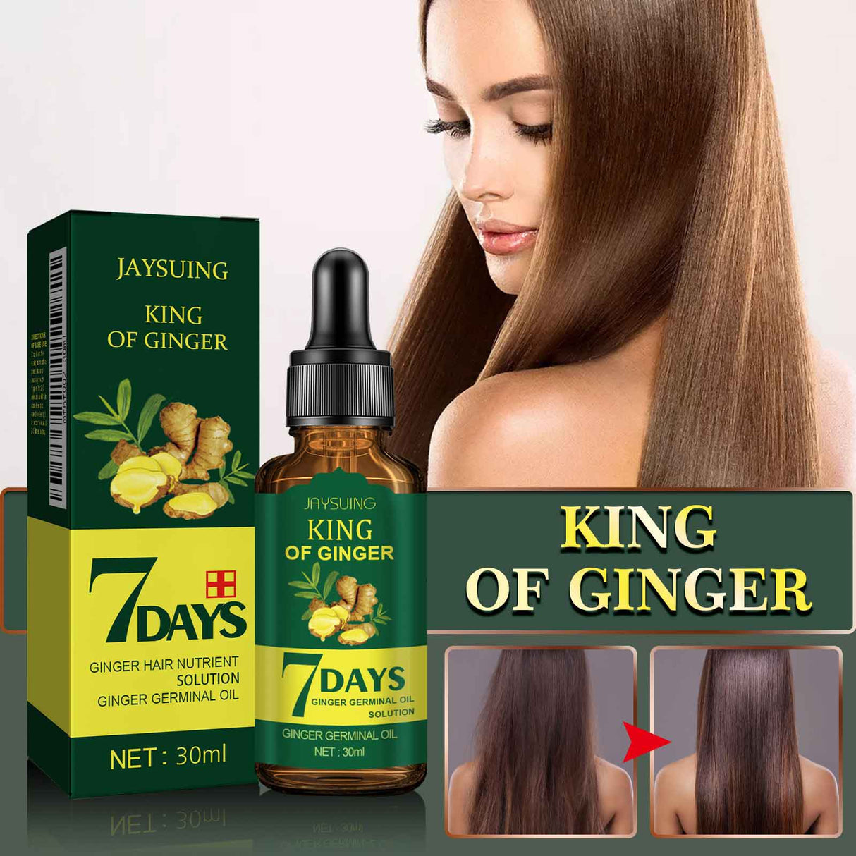 Ginger Hair Care Essential Oil Refreshing And Nourishing Scalp Follicles And Strengthening Hair Nutrition Solution - V.I.P Digital Presence