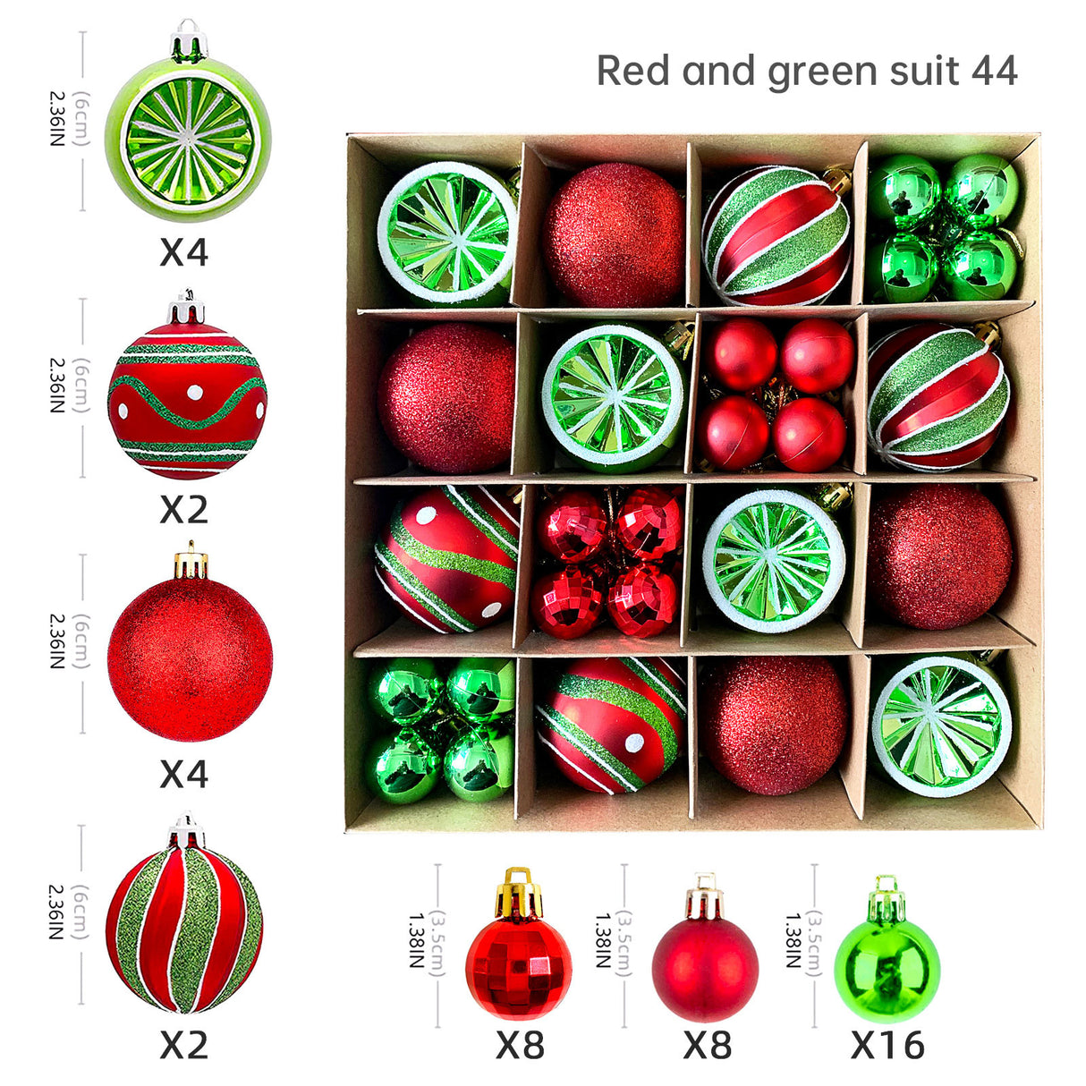 Christmas decoration 6cm electroplated ball plastic ball special-shaped painted Christmas ball gift Christmas tree pendant - V.I.P Digital Presence