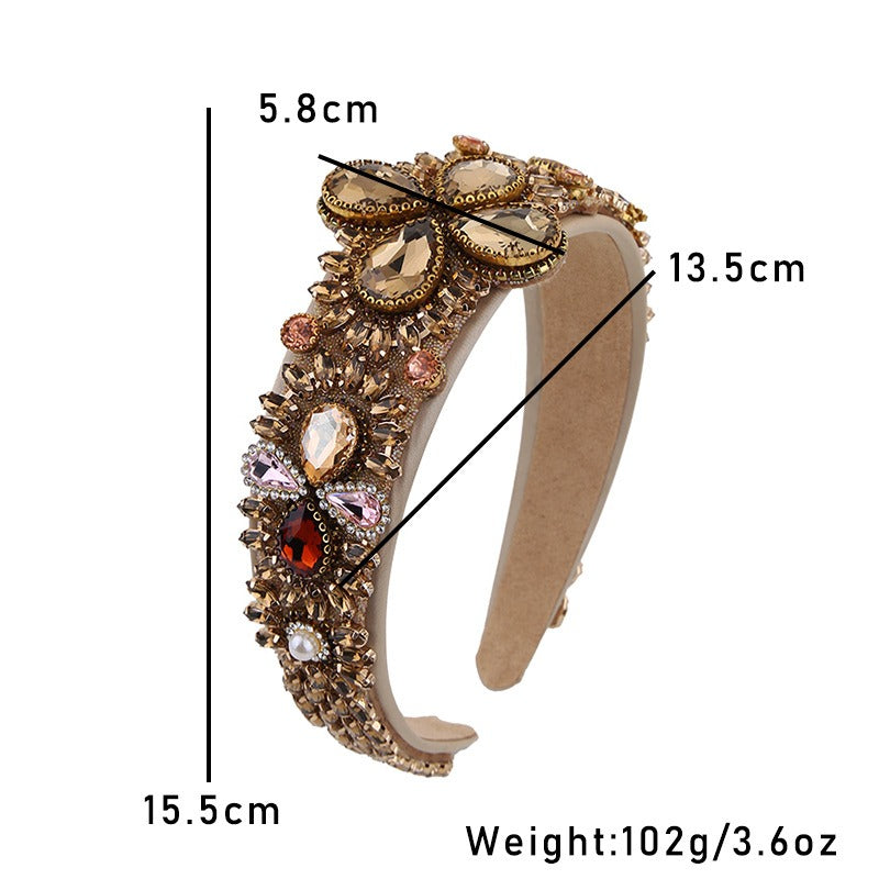 Fashionable retro wide edge sponge compression headband - V.I.P Digital Presence