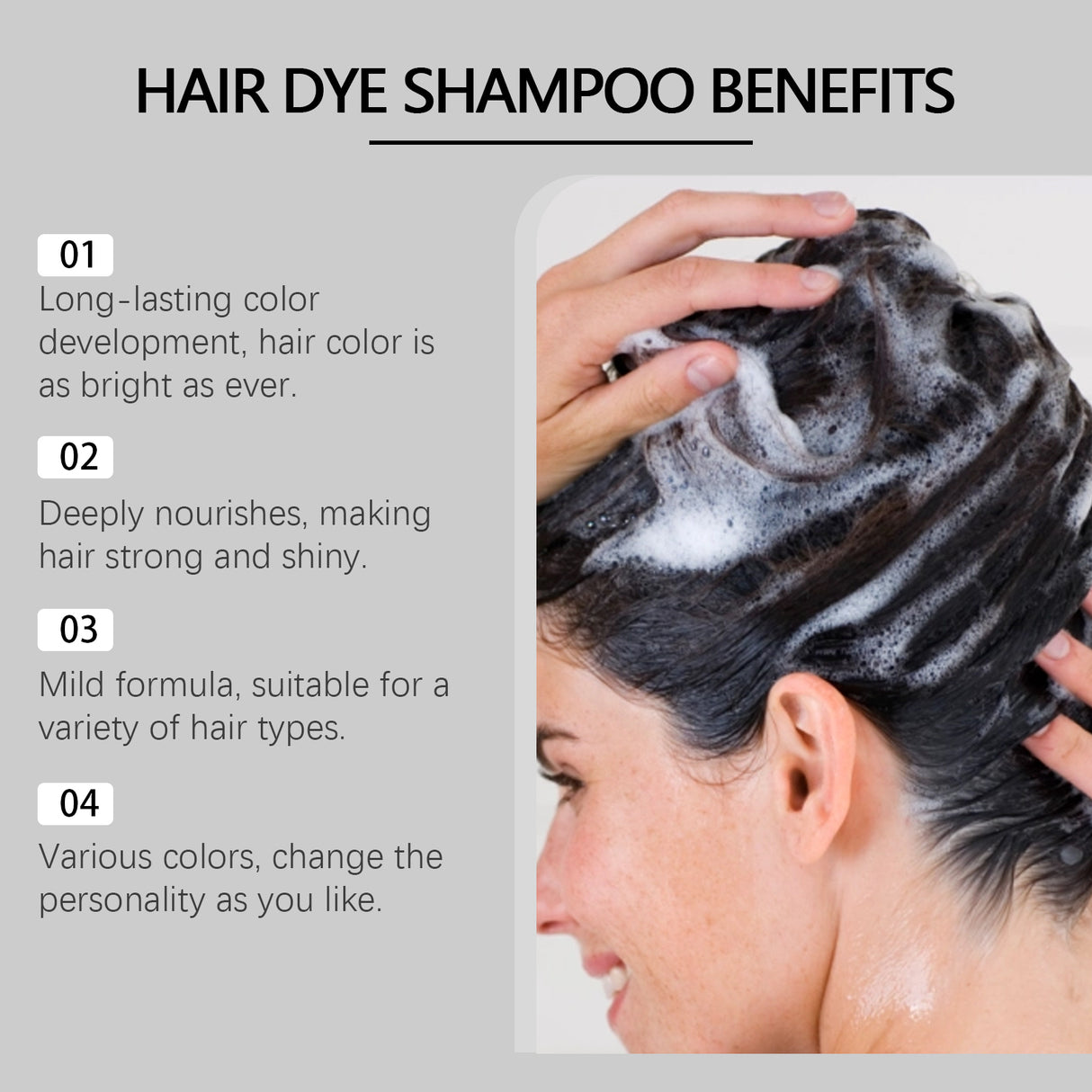 Hair Dye Shampoo, Hair Dye Shampoo Herbal Extract Maintenance Lasting Color Healthy Hair Dye - V.I.P Digital Presence