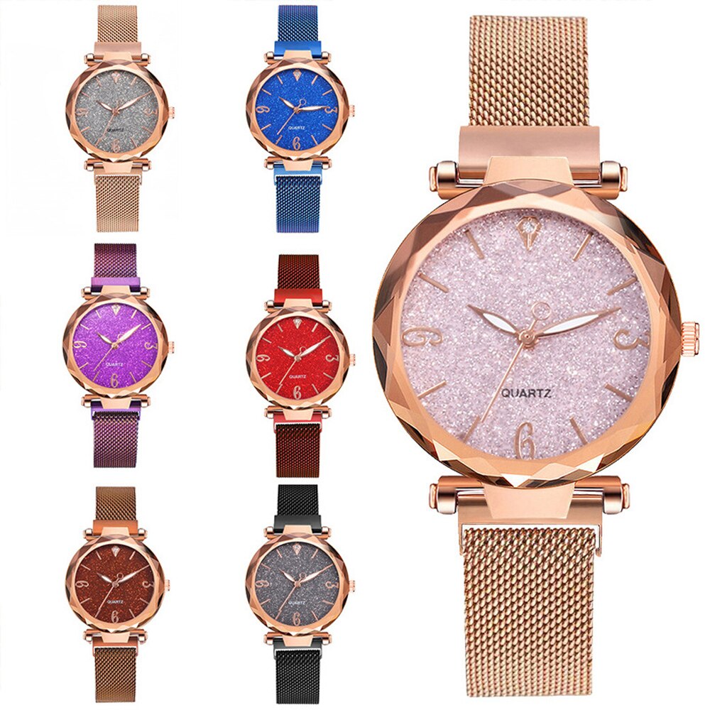 Rose Gold Women Watch Top Brand Luxury Magnetic Starry Sky Lady Wrist Watch Mesh Female Clock For Dropship relogio feminino - V.I.P Digital Presence