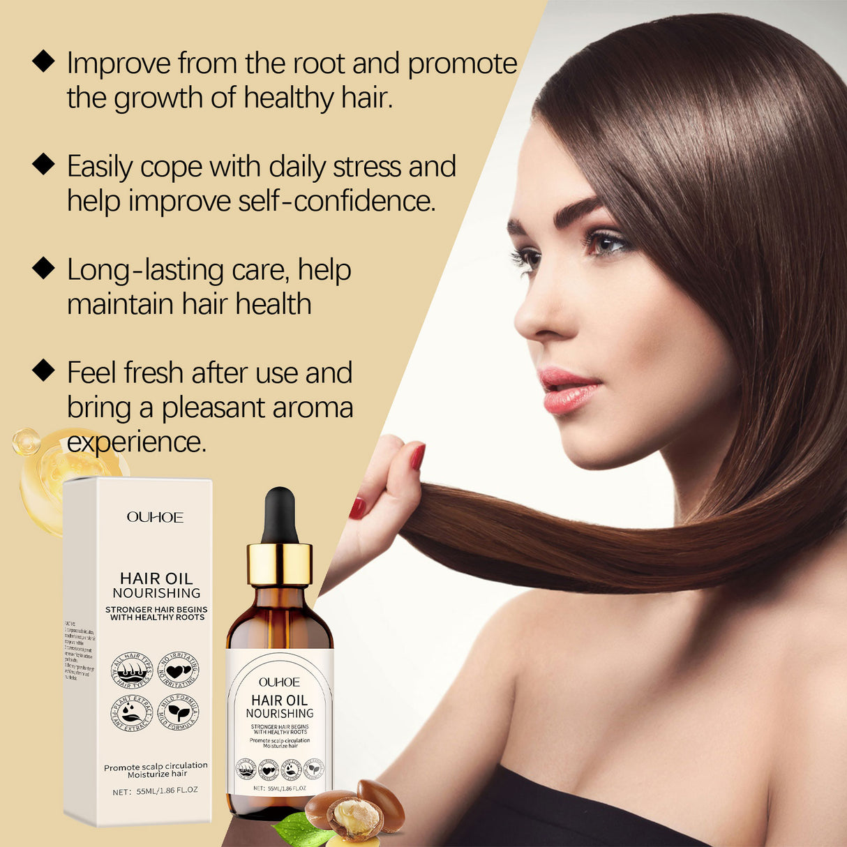 Hair Care Essential Oil Nourishes And Moisturizes Hair Care Supple Essence Improves Dry And Knotted Hair Care Essential Oil - V.I.P Digital Presence