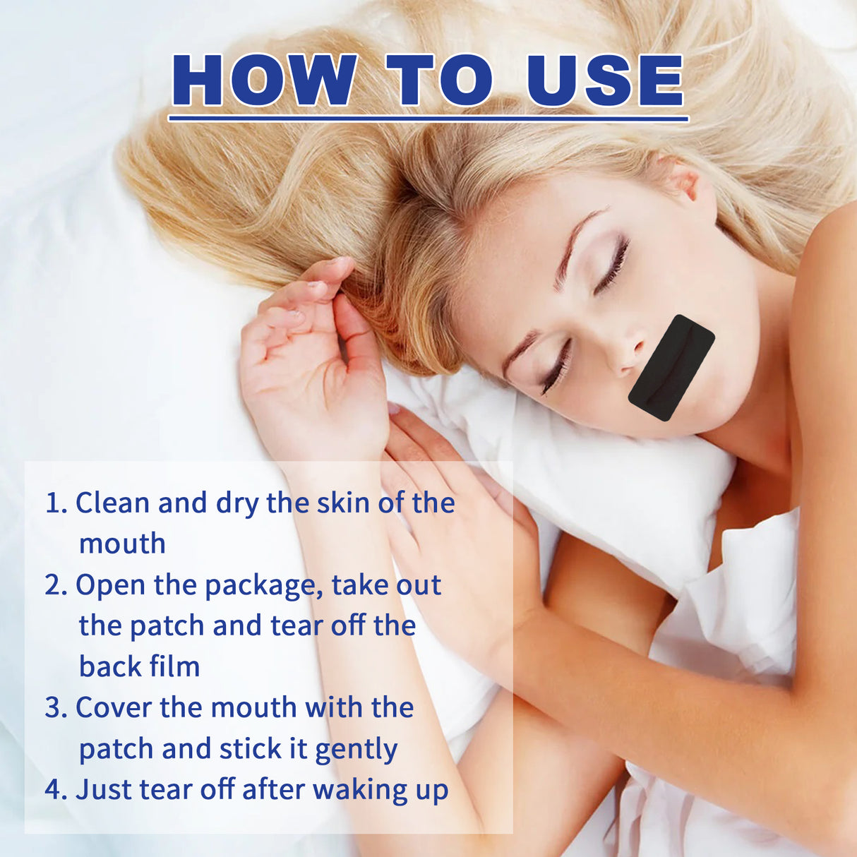 Mouth Tape, Ease Mouth Breathing Prevent Snoring Shut Mouth Care For Sleep Patch - V.I.P Digital Presence
