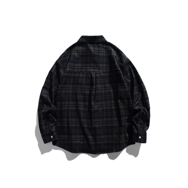 Loose casual checkered long sleeved shirt for men and women - V.I.P Digital Presence