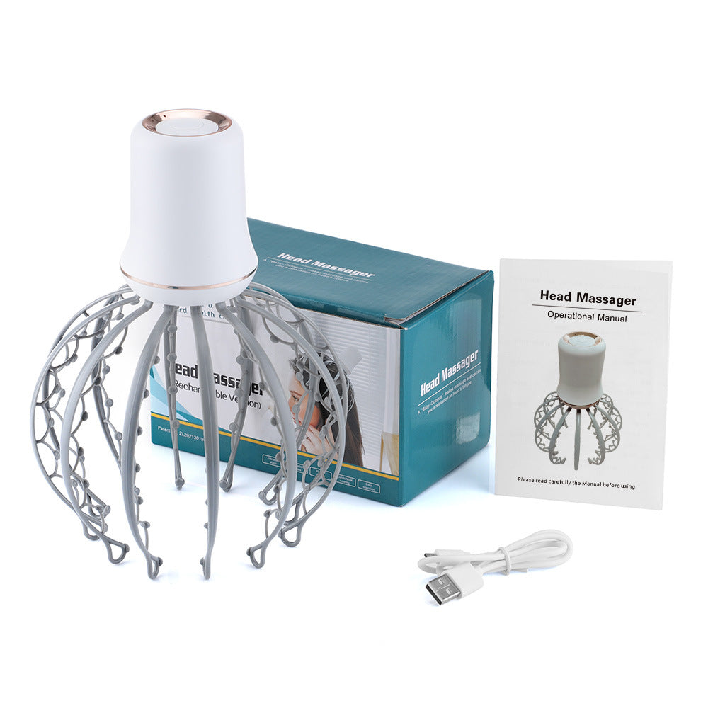 Multi Claw Electric Massager Head Scalp Kneading Massager Eight Claw Fish Electric Head Massage Claw - V.I.P Digital Presence