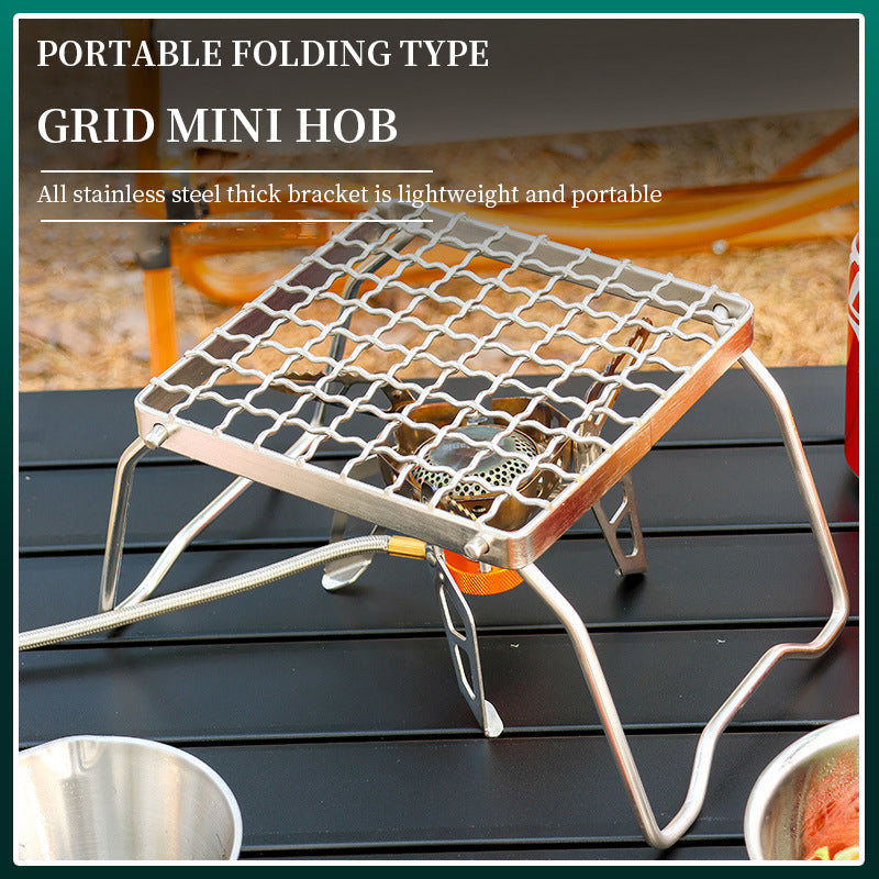 Outdoor Stainless Steel Stove Head Support Portable Folding Barbecue Grill Set Pot Rack Grid Grill Support Grill - V.I.P Digital Presence