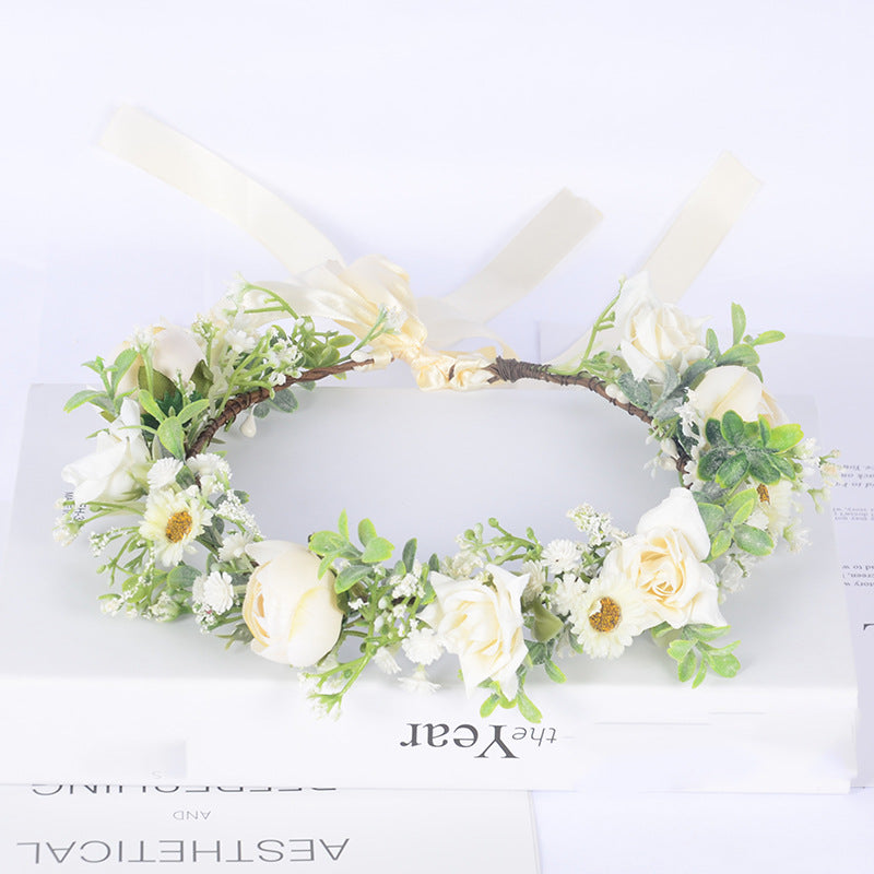 Bohemian Wreath Simulation Starry Sky Handmade Wrapped Headwear Mini Wedding Photography Girl Hair Accessories - V.I.P Digital Presence