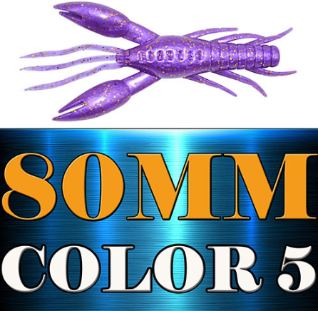 AFISHLURE 4pcs/lot AR-14 hammer Crab clamp Shrimp 80mm 5.5g claw Bait artificial lure sauce green bait Swimbait Fake