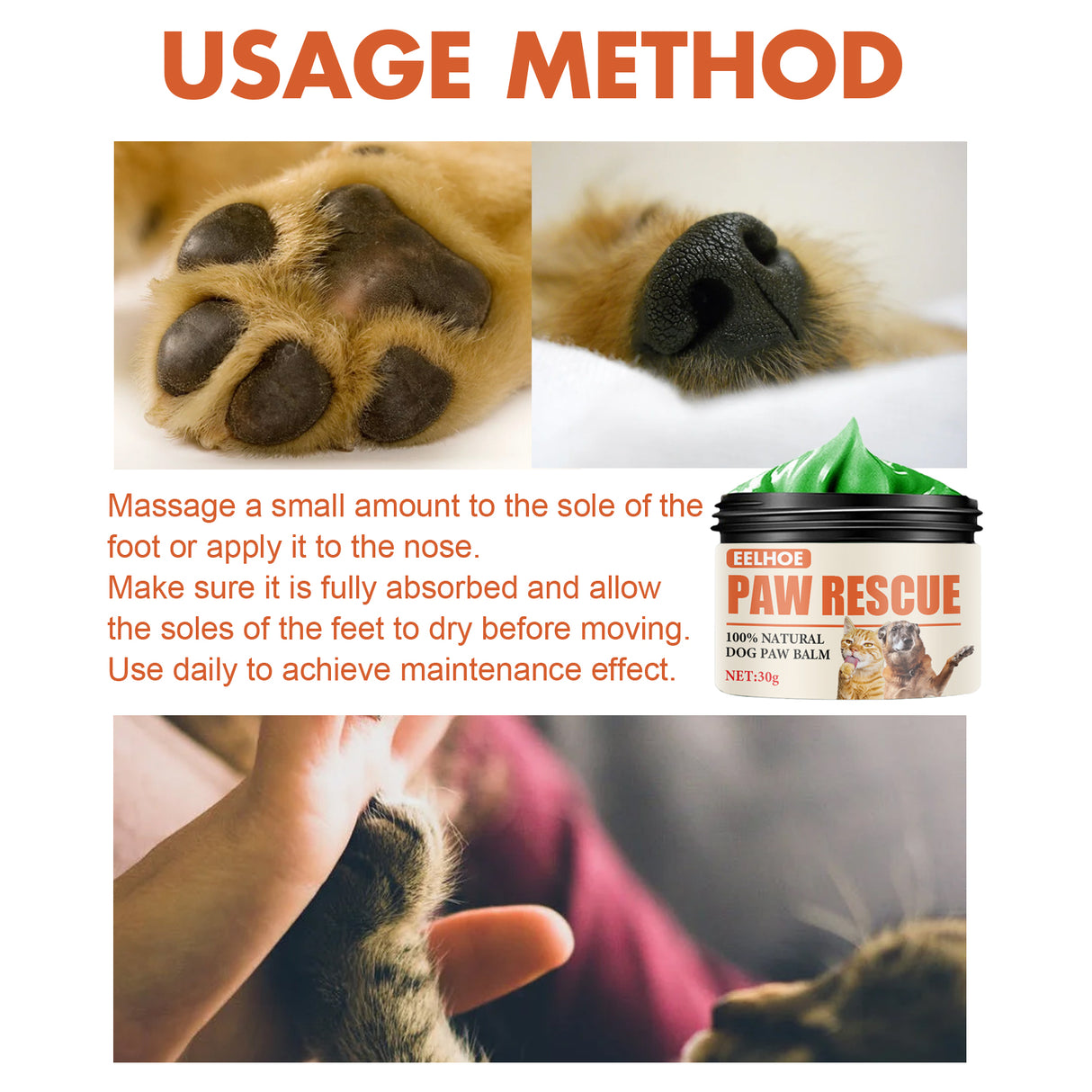 Pet Paw Balm For Cats And Dogs Foot Pad Protective Oil Soothes And Moisturizes And Cures Dry And Cracked Feet - V.I.P Digital Presence