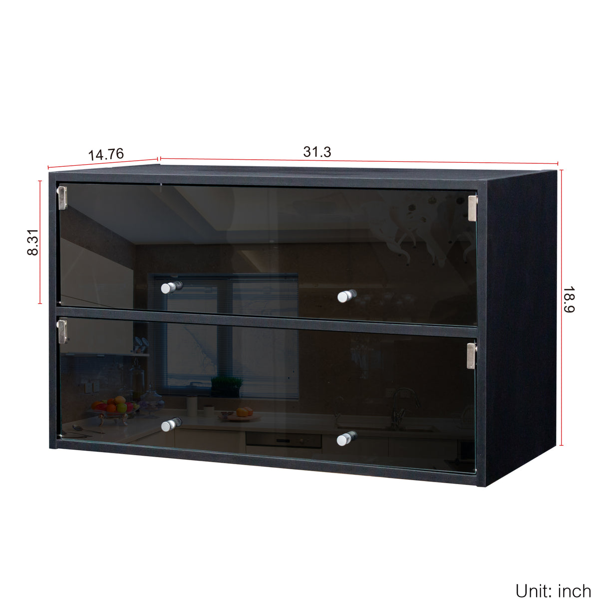 Black Glass Door Shoe Box Shoe Storage Cabinet With RGB Led Light - V.I.P Digital Presence