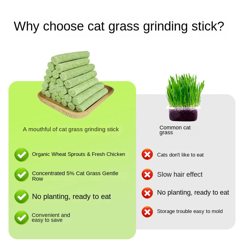 Freeze dried cat grass grinding stick chicken cat grass stick teeth cleaning and hair removal ball cat snacks - V.I.P Digital Presence