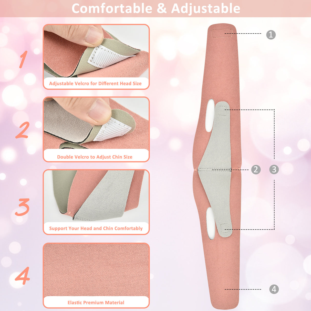 Hailicare Face-Lift V-Belt Graphene Japanese-Style V-Face Tool Small Face Mask Face Correction Bandage - V.I.P Digital Presence