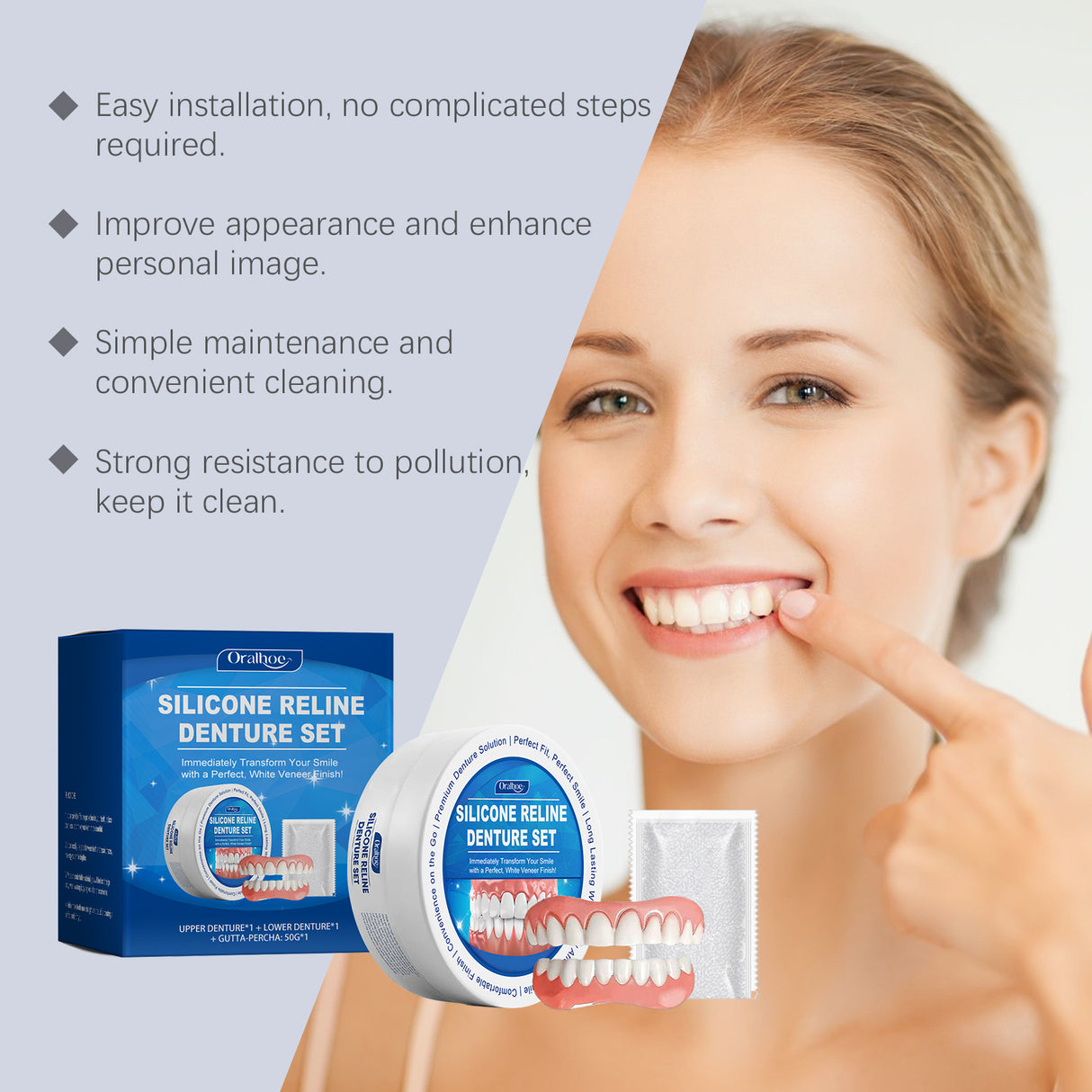 Denture Set Enhances Smile Appearance And Comfort Material Complete Denture Set - V.I.P Digital Presence