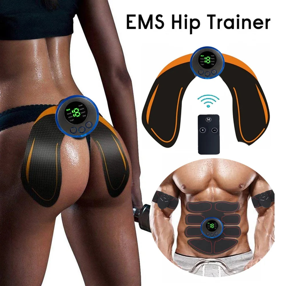 Electric Muscle Stimulator EMS Wireless Buttocks Hip Trainer Abdominal ABS Stimulator Fitness Body Slimming Massager - V.I.P Digital Presence