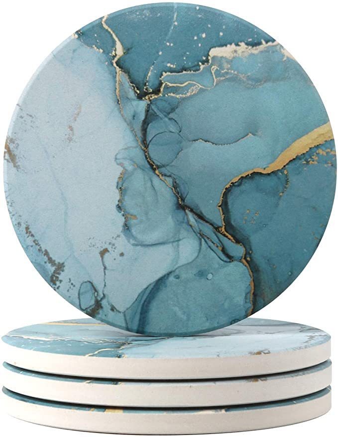 Hot selling circular ceramic meal mat, coaster printed with DIY pattern, heat insulation pad, anti slip pad - V.I.P Digital Presence