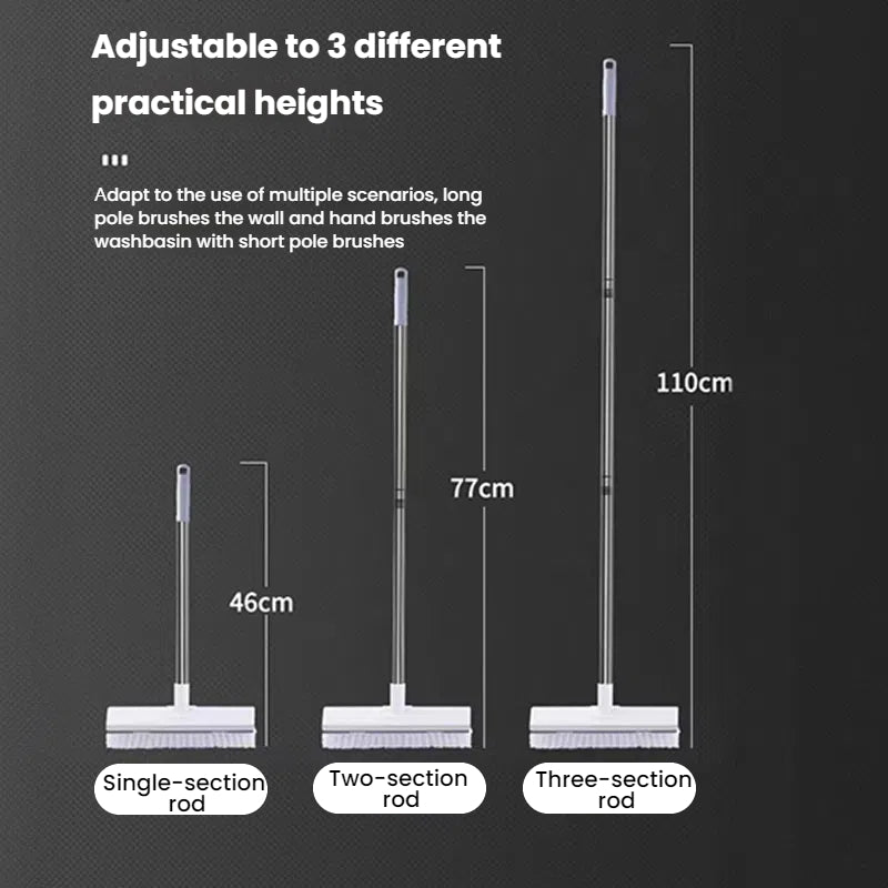 2-in-1 Floor Scrub Brush with Long Adjustable Handle. Multifunctional for Bath & Kitchen - V.I.P Digital Presence