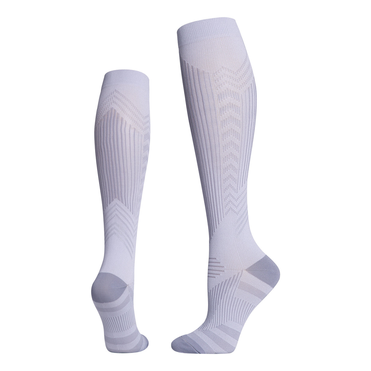 Professional sports pressure socks, running jump rope high leg socks, reflective striped cycling compression socks at night