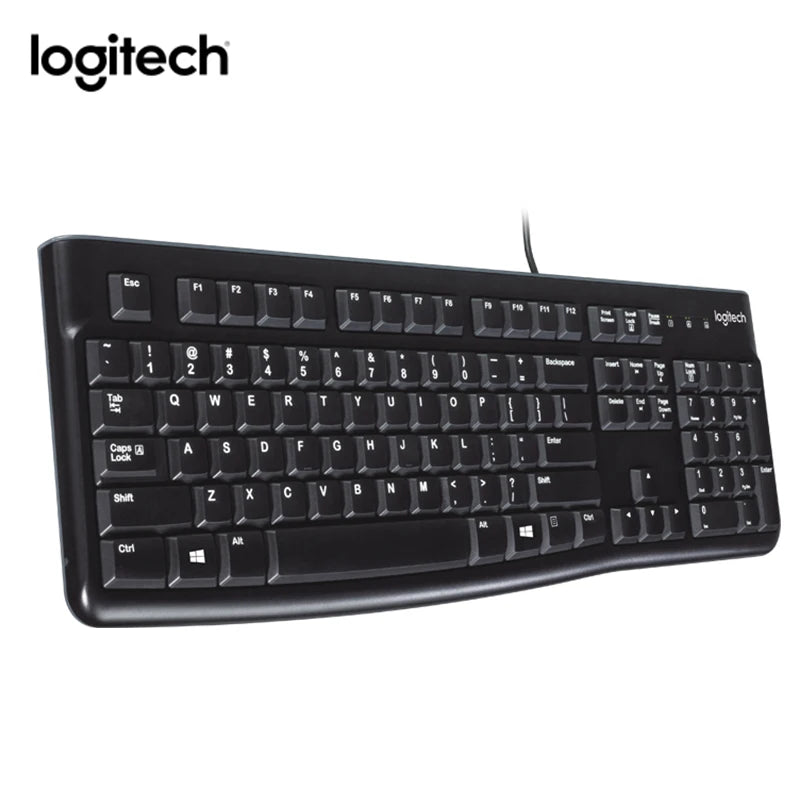 Logitech K120 wired keyboard notebook desktop computer office home USB office desktop waterproof - V.I.P Digital Presence