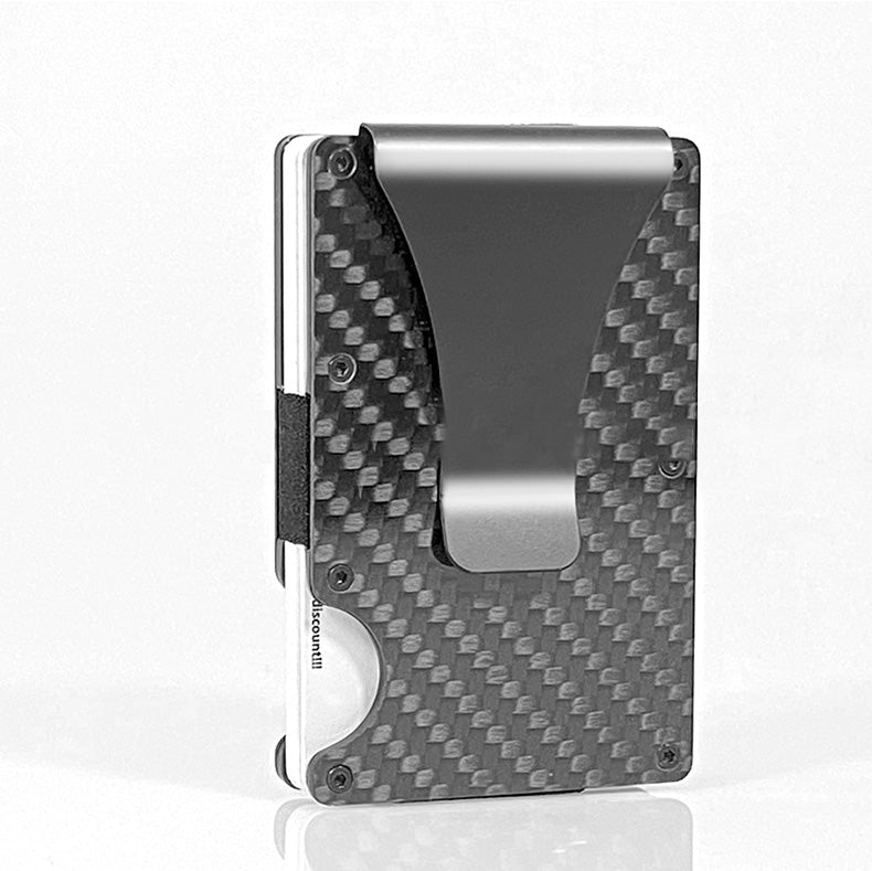 Men Card Holder Slim Carbon Fiber Credit Card Holder Metal Wallet Anti Scan Function Hold Card Coins Cash - V.I.P Digital Presence