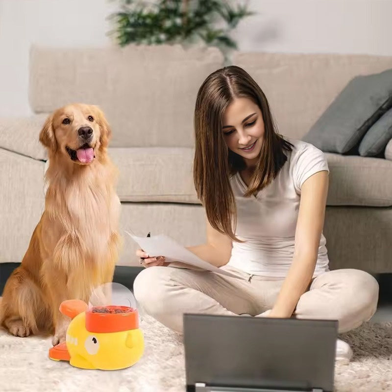 Intelligent Cartoon Dog Automatic Feeder: Large Capacity, Anti - slip, Doubles as Toy & Feeding Utensil - V.I.P Digital Presence
