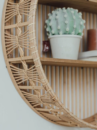 Weaving layer shelf storage rack background wall storage display shelf Bohemian style storage rack - V.I.P Digital Presence