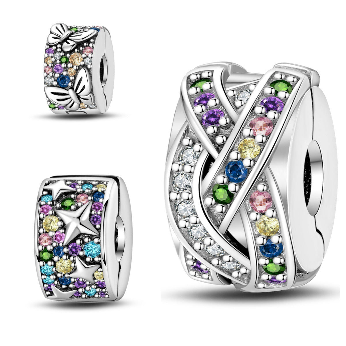 DIY Bead Accessories Safety Colored Stone Butterfly Star Buckle Fixing Clip - V.I.P Digital Presence