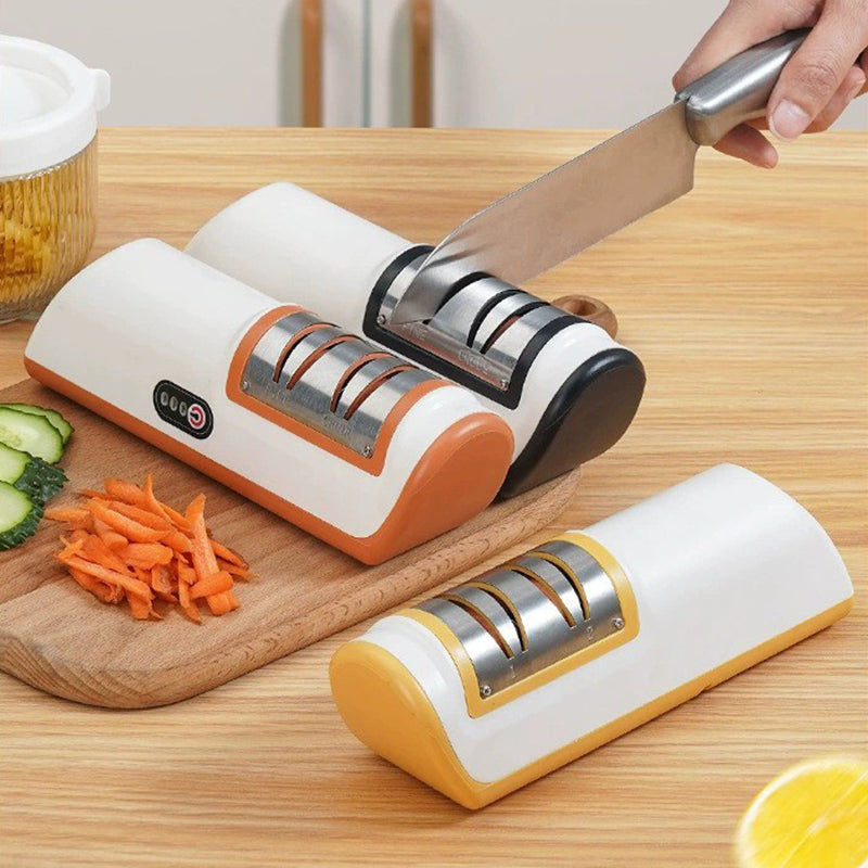 Multifunctional Electric Knife Sharpener. Automatic, professional, small - sized for kitchen use. Quick - sharpening with non - - V.I.P Digital Presence
