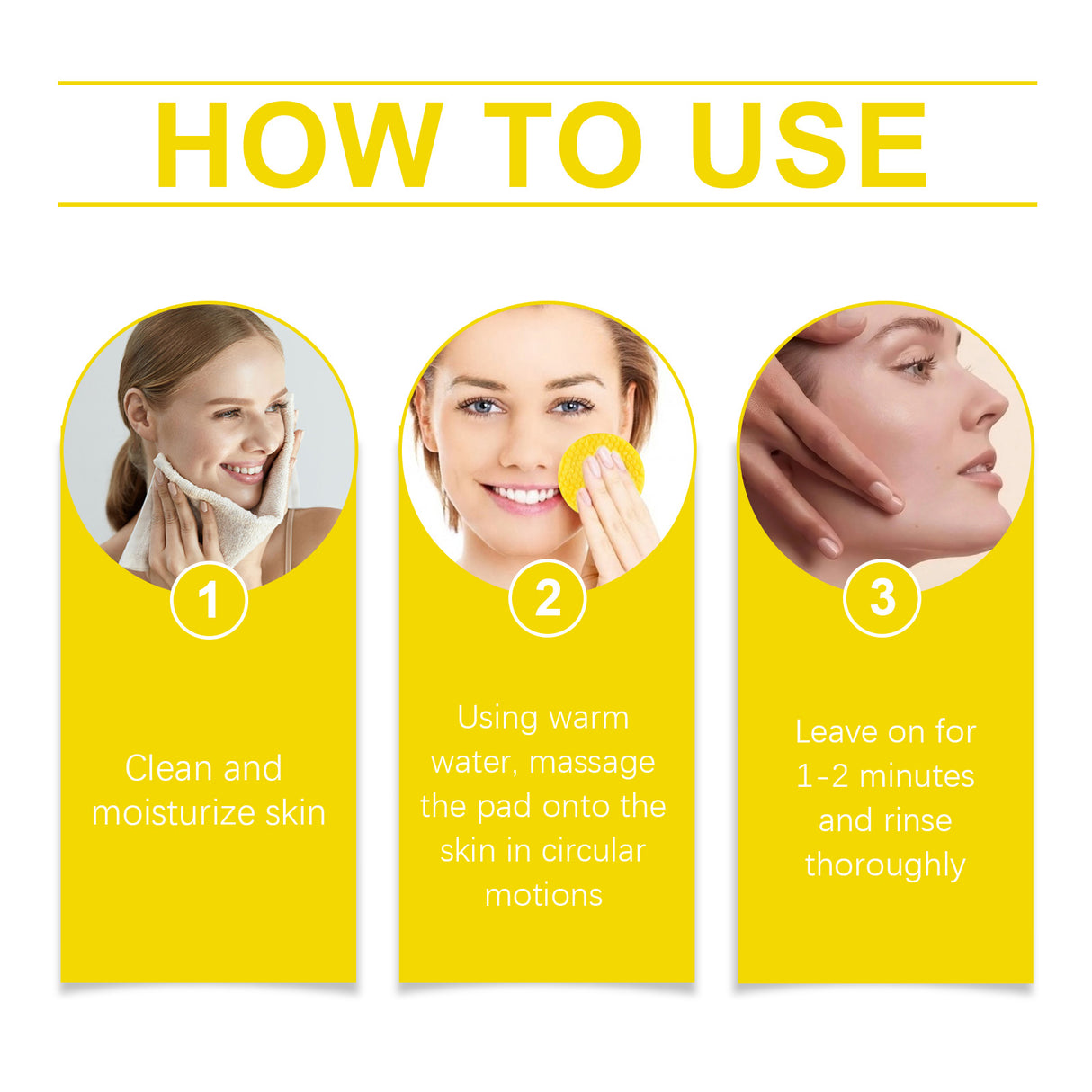 Turmeric Acid Cotton Tablet, Clean Facial Skin Daily Gentle Moisturizing Skin Care And Beauty Kojic Acid Cotton Tablet