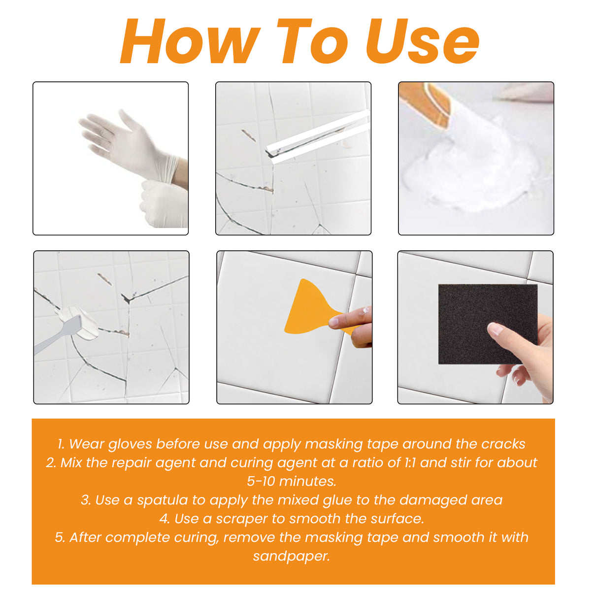 Tile Cracks Repairing Superpaste, Toilet Marble Floor Tile Pit Repair Crack Repair Adhesive Paste - V.I.P Digital Presence