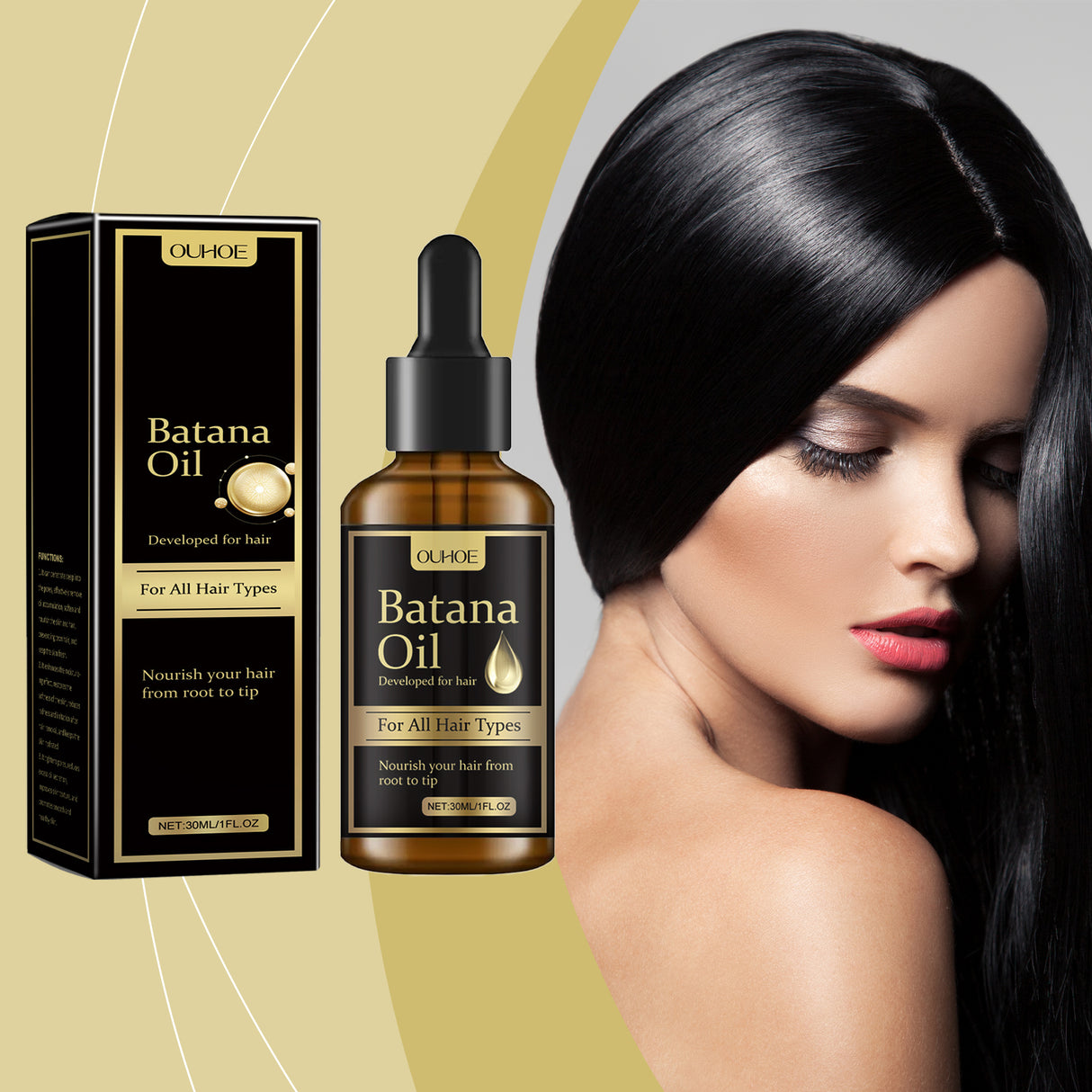 Batana Hair Care Essential Oil, Nourishing And Moisturizing Soft Repair Vitamin E Nourishes The Scalp And Gives It A Glowing Glow - V.I.P Digital Presence