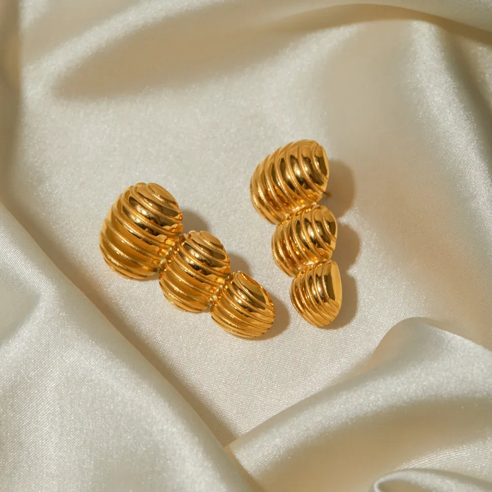 Stainless Steel Geometric Stud Earrings - V.I.P Digital Presence