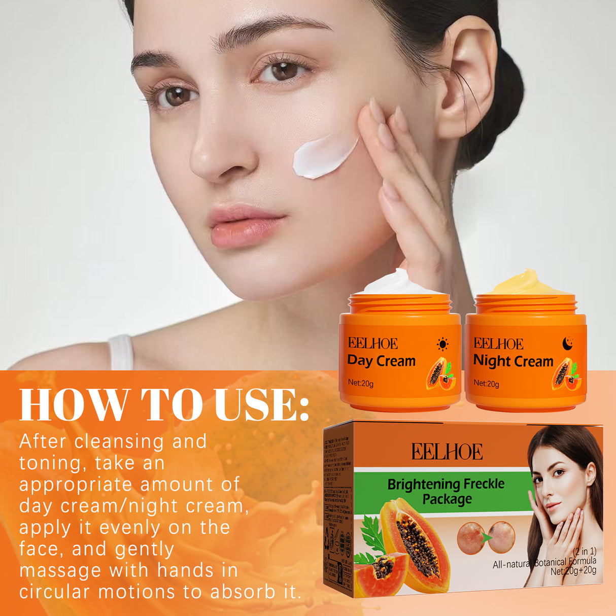 Papaya Whitening Freckle Cream Lightens Dark Spots On The Face, Brightens And Moisturizes The Skin Early And Late - V.I.P Digital Presence
